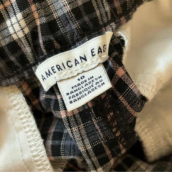 ❤️ American Eagle Outfitters Black Plaid High Waist Shorts - Picture 5 of 10